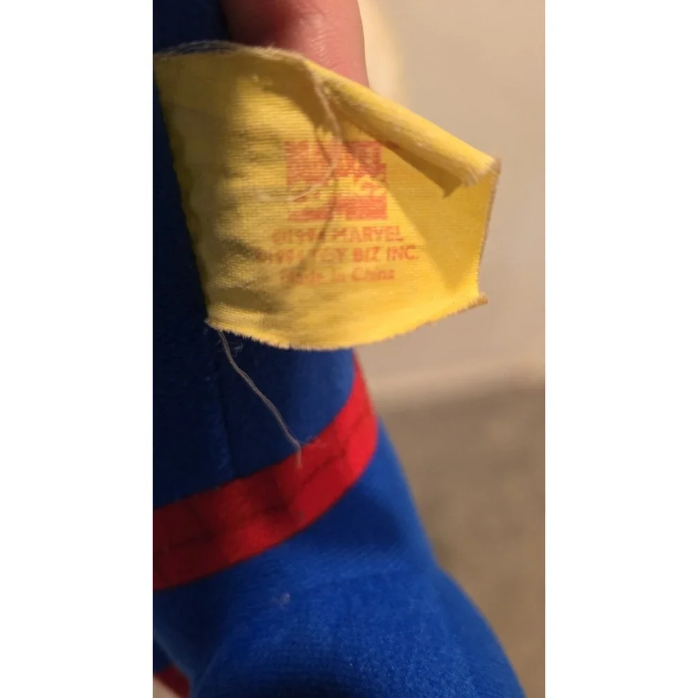 Vintage 1994 Spider Man Plush Toy Biz Marvel Loop Hook Hands 20